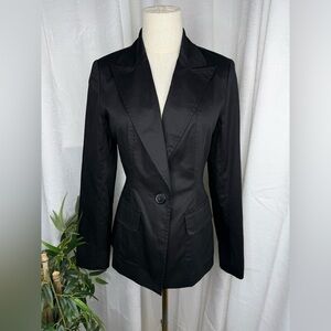 NEW TOCCIN Women’s Black Fitted Breasted Blazer Sz 4